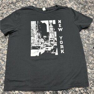 SHEIN Black Tee with White New York Graphic